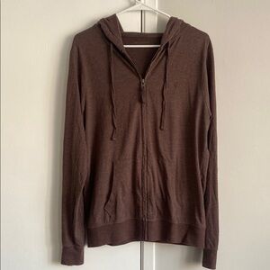 Men's All Saint Brown Zip Hoodie Sweater